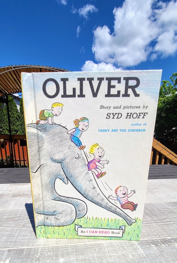 1960 "Oliver" Hardcover Book-Elephant-Vintage Book-Kids Book-Nursery Decor-Harper and Row-Circus-I Can Read Book-Vintage Child's Book