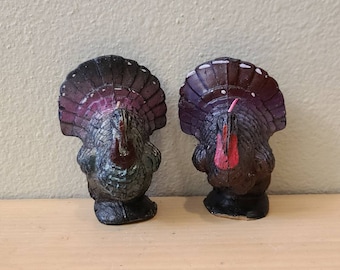 4" Gurley Turkey Candles-Thanksgiving-Novelty Candle-Vintage Thanksgiving-Thanksgiving Decor-Thanksgiving Table-Kitschy-Vintage Candle