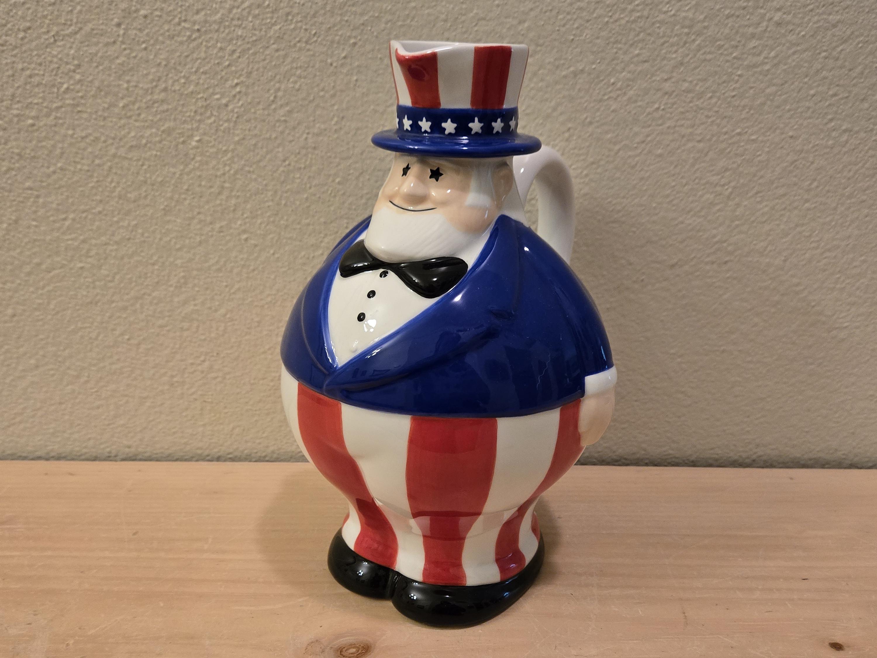 Vintage Department 56 Uncle Sam Pitcher-americana-4th of July