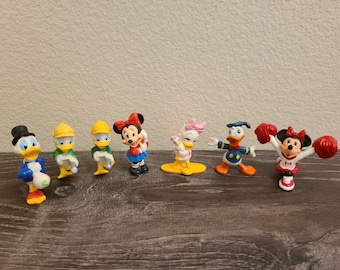 80's-90's Disney PVC action figures-Cake Toppers-Mickey Mouse-Minnie Mouse-Donald Duck-Daisy Duck-Scrooge McDuck-Louie Duck-Vintage Toys