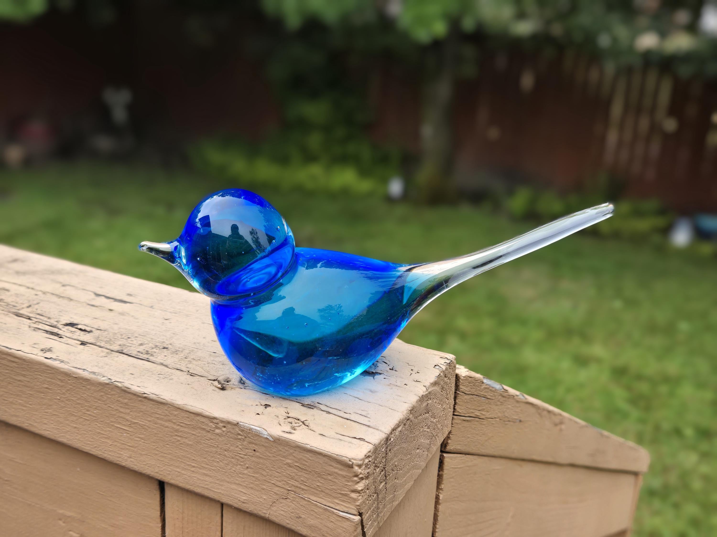 ガラスの青い鳥　２羽のペア　bluebird of hapiness ガラスの青い鳥 2羽のペア bluebird of hapiness