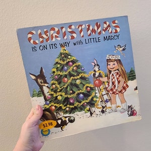 1969 Christmas is on its way with Little Marcy 33 1/3 Record-Christmas Record-Vintage Record-MCM Christmas-Vintage Christmas-Christmas Decor