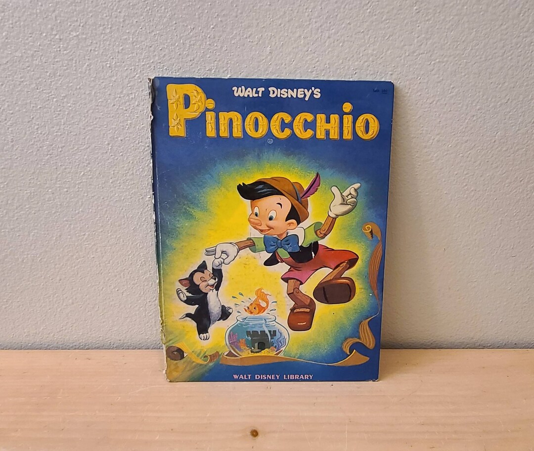 1953 Walt Disney's Pinocchio Large Bookvintage Disneychildren's Book