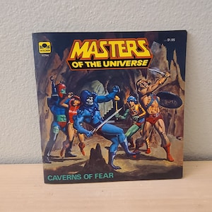 1983 Masters of the Universe &quot;Caverns of Fear&quot; He-Man Book-Skeletor-Golden Press-Vintage Book-Mattel-Vintage Children&#39;s Book-Cartoon-MOTU