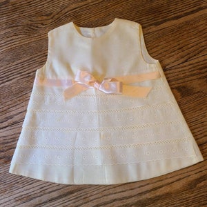 1960&#39;s Lace A-Line Tank Toddler Dress-Heirloom Dress-Christening-Baptism-Nursery-Shabby Chic-Vintage Baby Clothes-Shabby Baby-Sleeveless
