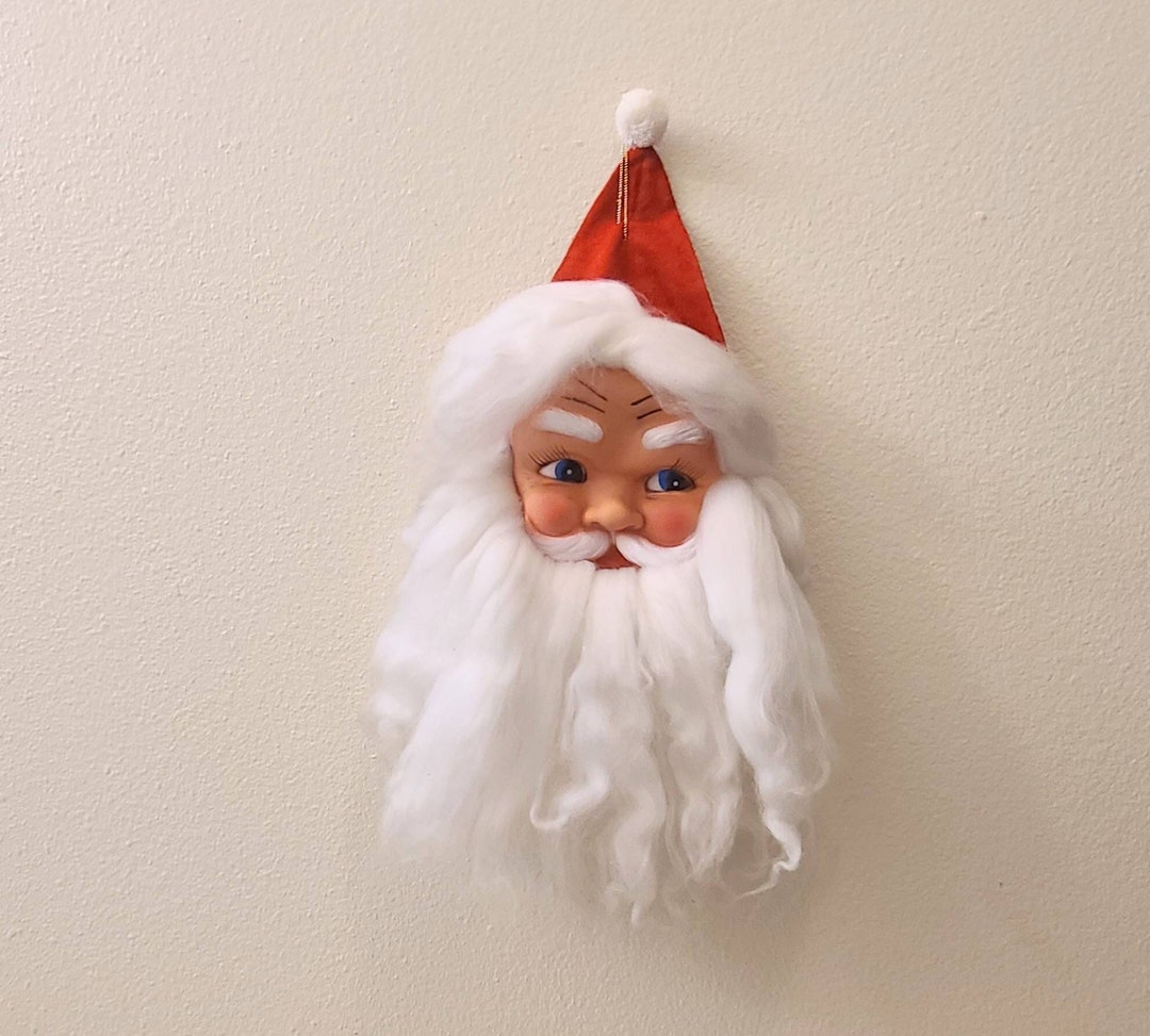 Vintage Santa Head Wall Ornamentchristmas Wall Decorvintage Christmas
