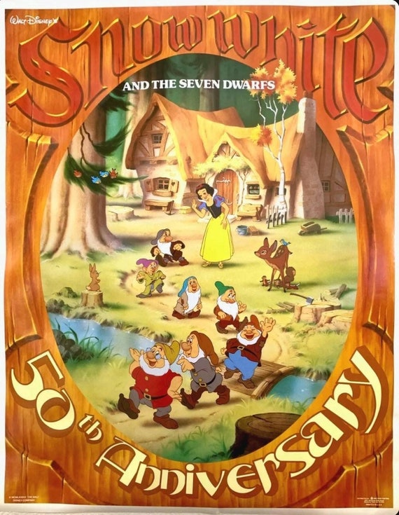1986 Unopened Disney's Snow White and the Seven Dwarfs Poster-one