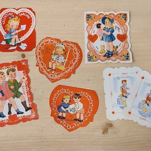 1940&#39;s Vintage Valentine&#39;s Day Cards-Valentine&#39;s Ephemera-Victorian-Shabby Chic-Scrapbook-Junk Journal-Vintage Card-Valentine Decor-Love