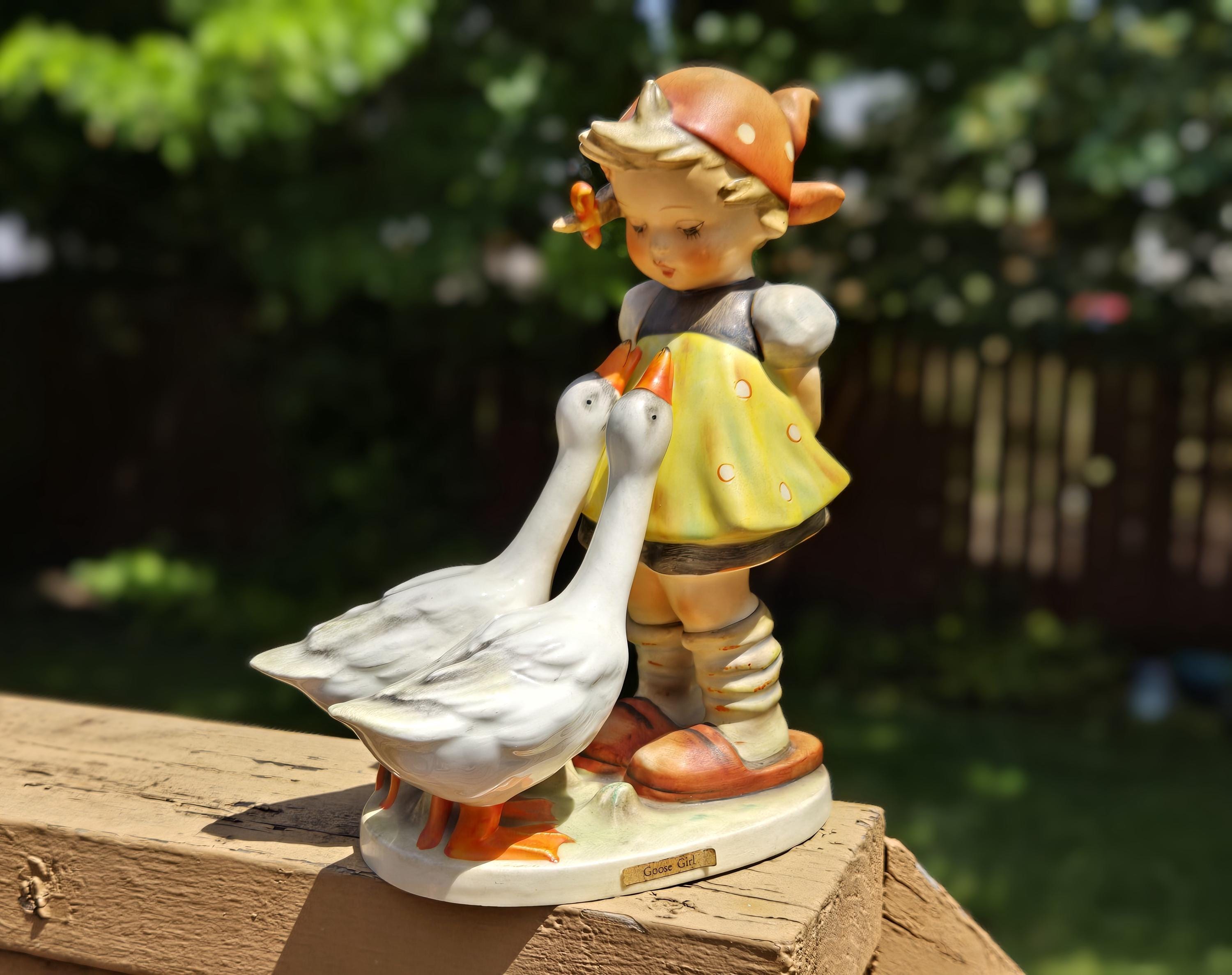 【アンティーク・ヴィンテージ】フンメル人形　子鹿と女の子　TMK2 Hummel Girl With 2 Geese - Etsy