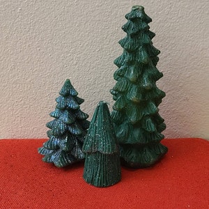 3 Vintage Christmas Tree Candles-Vintage Christmas-Christmas Decor-Vintage Candle-Christmas Candles-Centerpiece