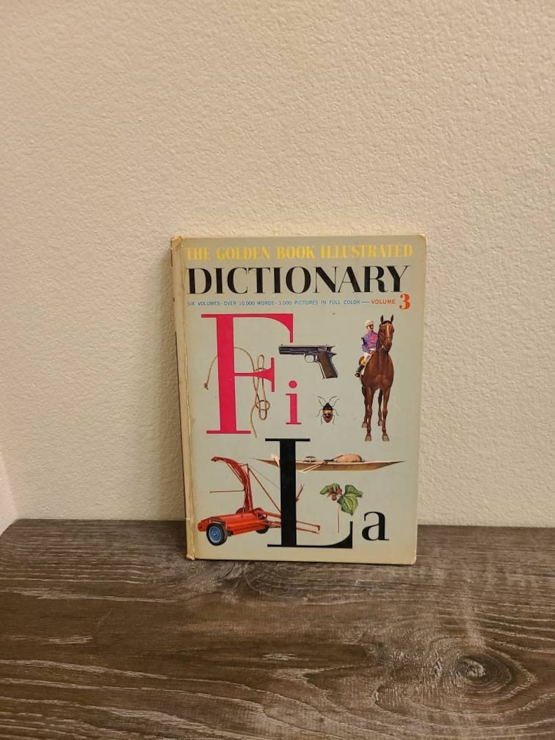 1961 Golden Book Dictionary Vol 3illustratedchildren's Etsy