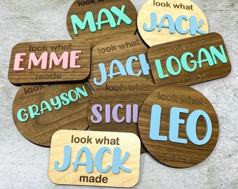 Personalized Kids Name Magnets, Look What I Made, Kids Artwork Display, Name Magnets