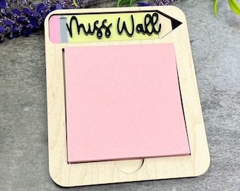 Teacher Sticky Note Holder - Post it Note Holder l Personalized Teacher Gift | End of Year Gift | Teacher Appreciation Gift