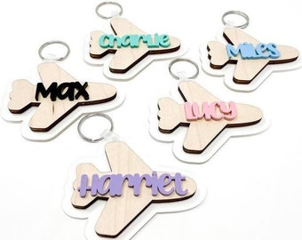 Personalize Kids Luggage Tags - Airplane Luggage Tag, Backpack Tags, Personalized Bag Tags for Kids