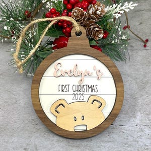Personalized Baby's First Christmas 2026 Bear Ornament, Baby's First Christmas Gift, Baby Boy Ornament, Baby Girl Ornament image 14