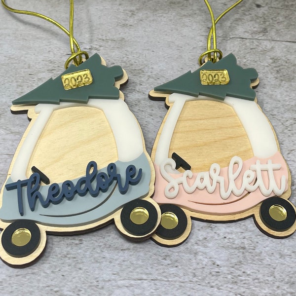 Personalized Cozy Coupe Ornament, Baby's First Christmas 2023, Personalized Ornament, First Christmas, Baby Boy Ornament, Baby Girl Ornament