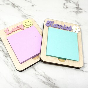 Personalized Sticky Note Holder Post it Note Holder l Personalized Note Pad l Gifts for Girls Office Gift Home Office Gift image 6