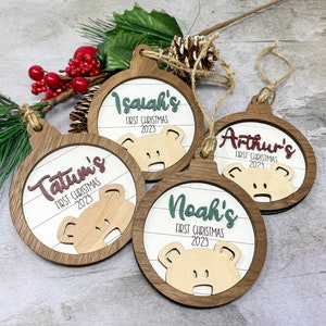 Personalized Baby's First Christmas 2026 Bear Ornament, Baby's First Christmas Gift, Baby Boy Ornament, Baby Girl Ornament image 10