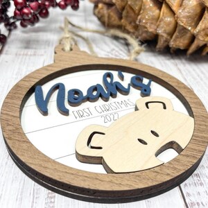 Personalized Baby's First Christmas 2026 Bear Ornament, Baby's First Christmas Gift, Baby Boy Ornament, Baby Girl Ornament image 12