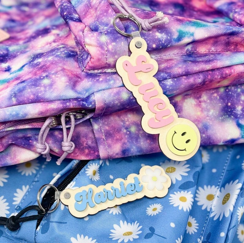 Personalized Kids Backpack Name Tags Luggage Tag Backpack Etsy