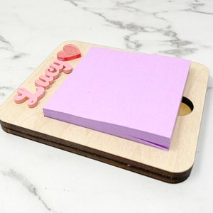 Personalized Sticky Note Holder Post it Note Holder l Personalized Note Pad l Gifts for Girls Office Gift Home Office Gift image 7