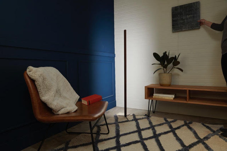 Wooden Lamp, LED Floor Lamp, Standing Light, Minimalist Lamp, Floor Lamp, Scandi Lighting, Light Column, Long Light Fixture, Corner Lamp, Modern Home Lighting, Ambiance Lighting, Modern Minimalist, LED Floor Light