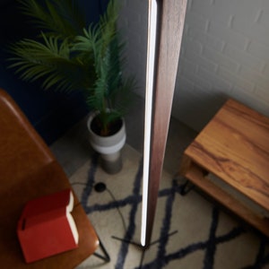 Wooden Lamp, LED Floor Lamp, Standing Light, Minimalist Lamp, Floor Lamp, Scandi Lighting, Light Column, Long Light Fixture, Corner Lamp, Modern Home Lighting, Ambiance Lighting, Modern Minimalist, LED Floor Light