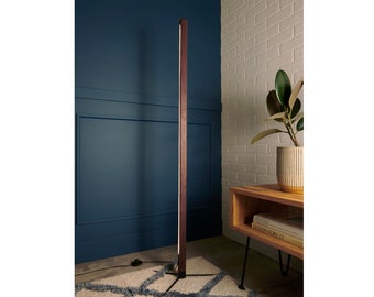 Lámpara de pie moderna alpina / Lámpara de pie LED de madera / Lámpara de pie minimalista / Iluminación Scandi / Columna de luz / Lámpara de pie de esquina