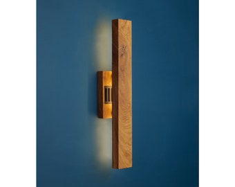 Atta Post Wall Sconce | Wooden Wall Light | Bedside Lighting | Linear LED Wall Sconce | Scandi Home Decor | Wood Wall Lamp | Entryway Light