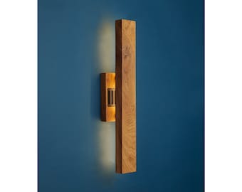 Atta Post Wall Sconce | Wooden Wall Light | Bedside Lighting | Linear LED Wall Sconce | Scandi Home Decor | Wood Wall Lamp | Entryway Light