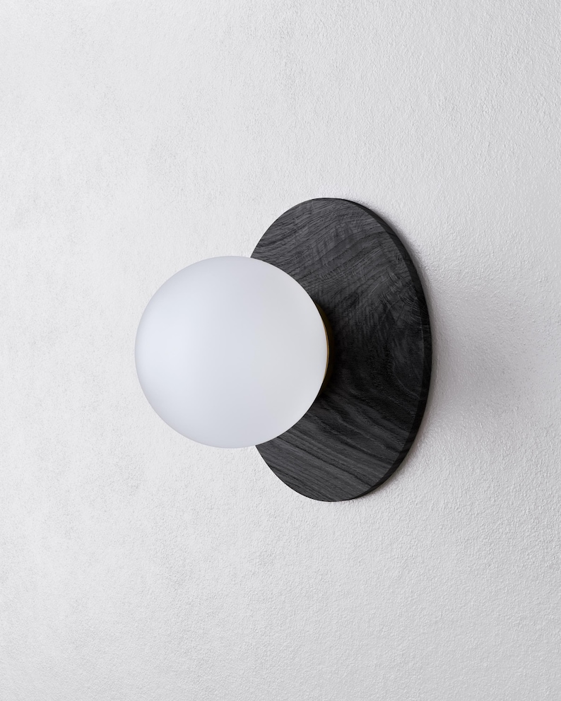 Modern Walnut Wood Wall Sconce – Nordic Minimalist LED Accent Light – White Metal Cylindrical Shade, 3-Color Dimmable – Hardwired For Bedroom, Hallway, Entryway