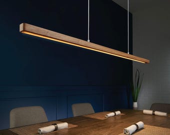 Kärv | Sculpted Solid Wood Linear Pendant Light