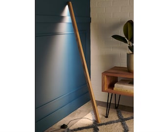 Lean To Floor Lamp | Wood LED Light | Minimalist Lighting | Modern Floor Lamp | Scandinavian Lamp | Ambiance Lighting | Corner Floor Lamp