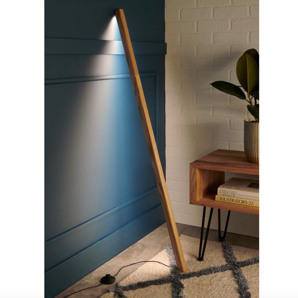 Lean To Floor Lamp | Wood LED Light | Minimalist Lighting | Modern Floor Lamp | Scandinavian Lamp | Ambiance Lighting | Corner Floor Lamp