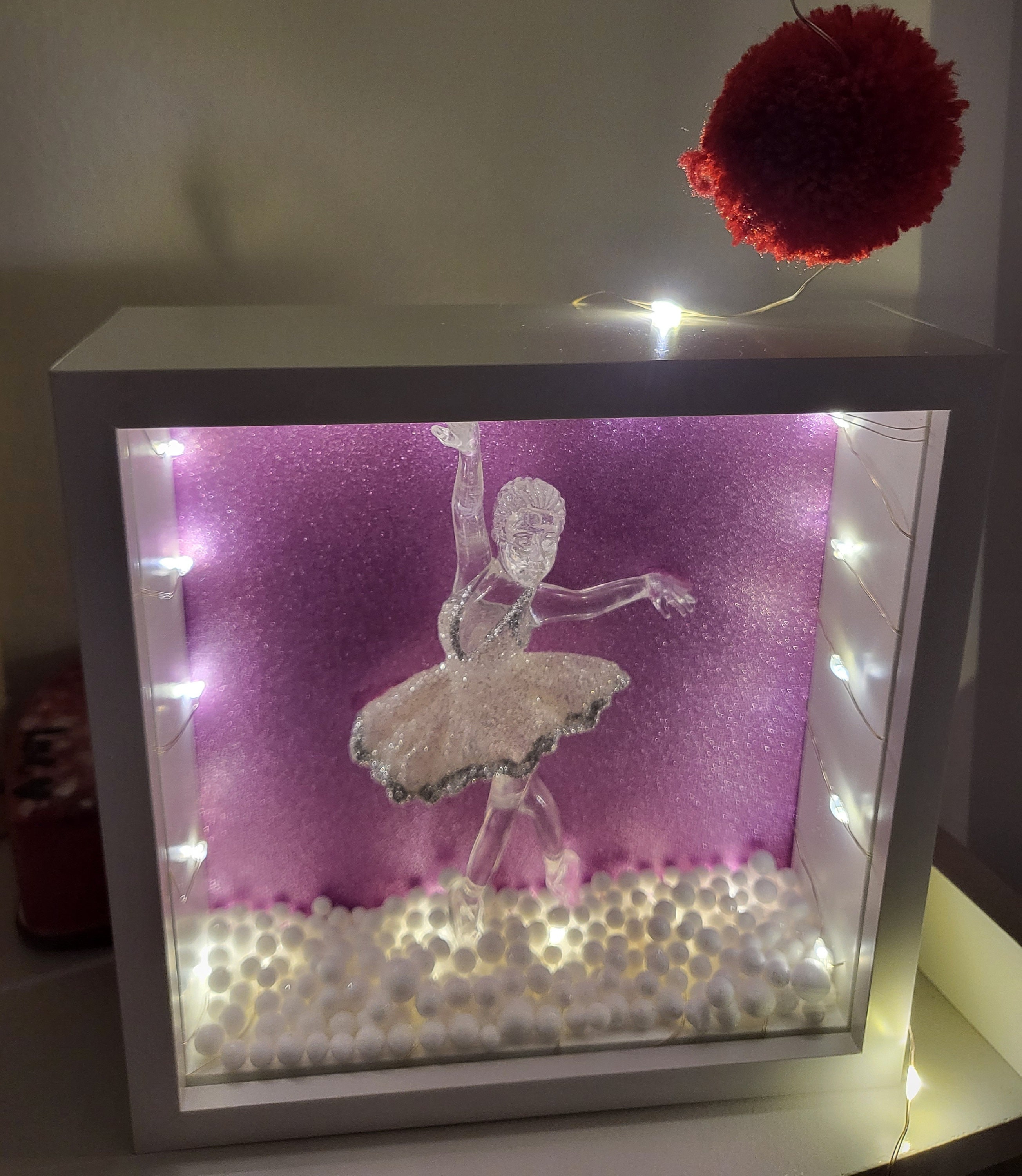 Ballerina Light up Deep Box Frame With Shakable Snowballs. Etsy