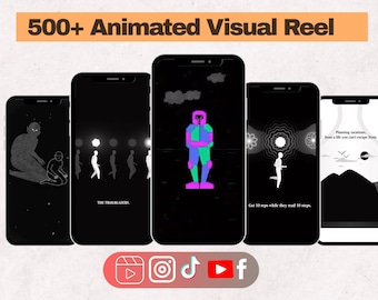 500+ Animated Motivational Reels Bundle | Viral Faceless Social Media Videos | PLR/MRR License Included