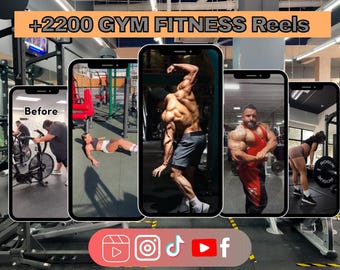 2200+ Gym Fitness Reels Prompts – Social Media Content (PLR/MRR)