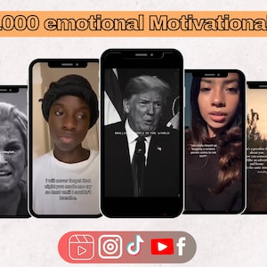 1000+ emotionele, motiverende rollen: virale videoprompts voor TikTok, Instagram-rollen en YouTube-shorts | PLR/MRR-licentie