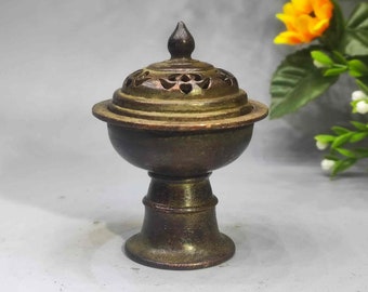 Small old incense burner, Bronze Incense Burner, home decoration, Aromatherapy ornaments