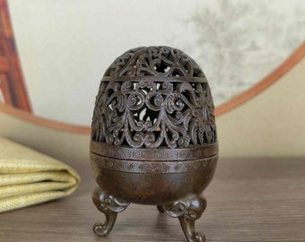 China Exquisite Bronze Burner, antique collection, home decoration, Aromatherapy ornaments