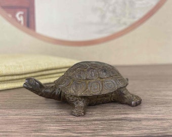 Solid Bronze Turtle Statue, tea pet statue, Home Decor