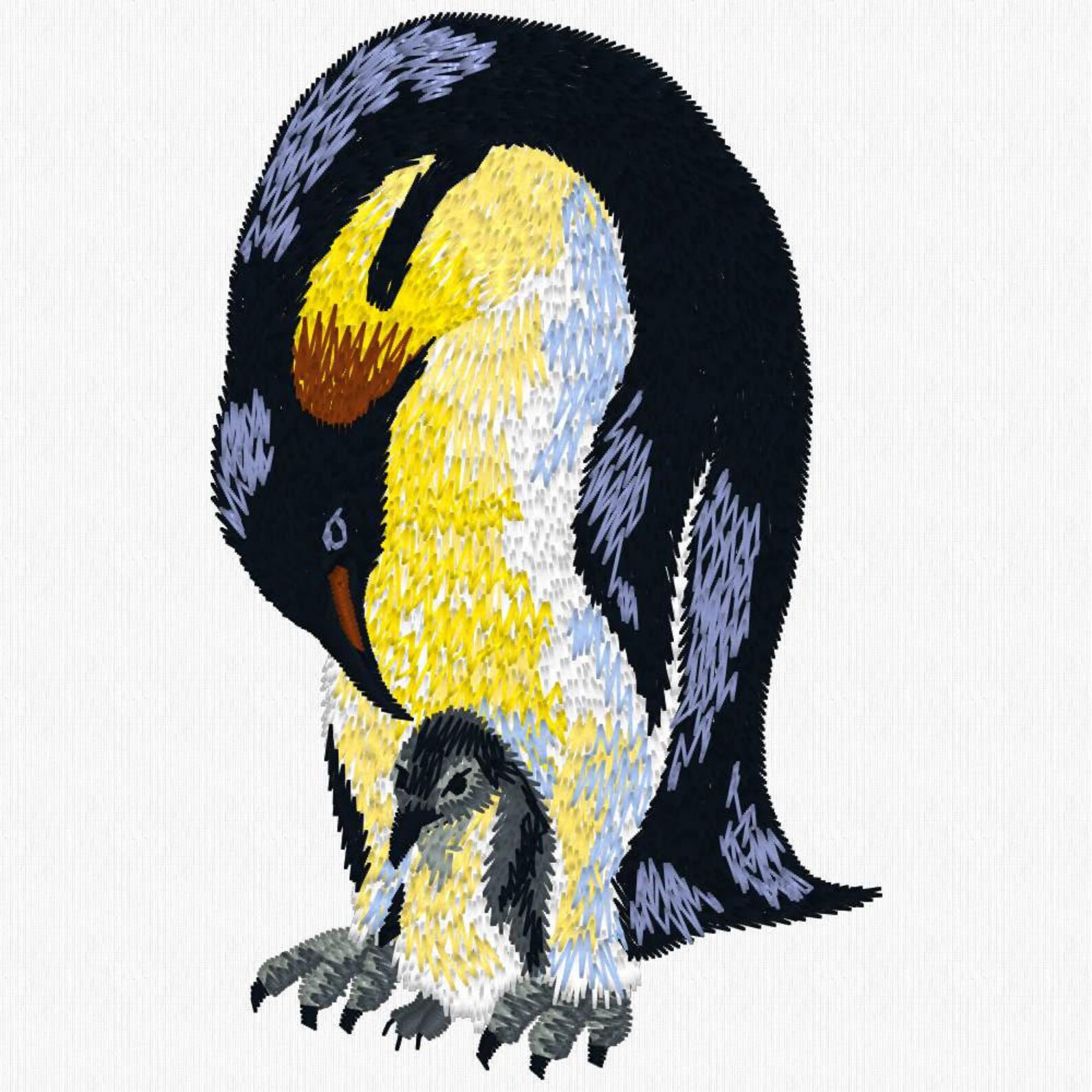 Penguin Embroidered Towels Bird Embroidered Towel Penguin 19 Etsy