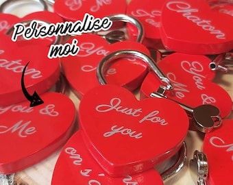 Cadenas cœur personnalisé - St Valentin