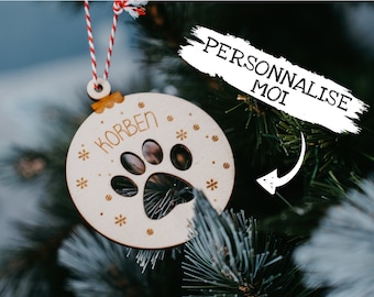 Boule de Noël personnalisée - Patte animal de compagnie