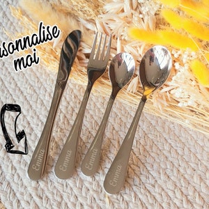 Set de 4 couverts enfant inox personnalisé image 1