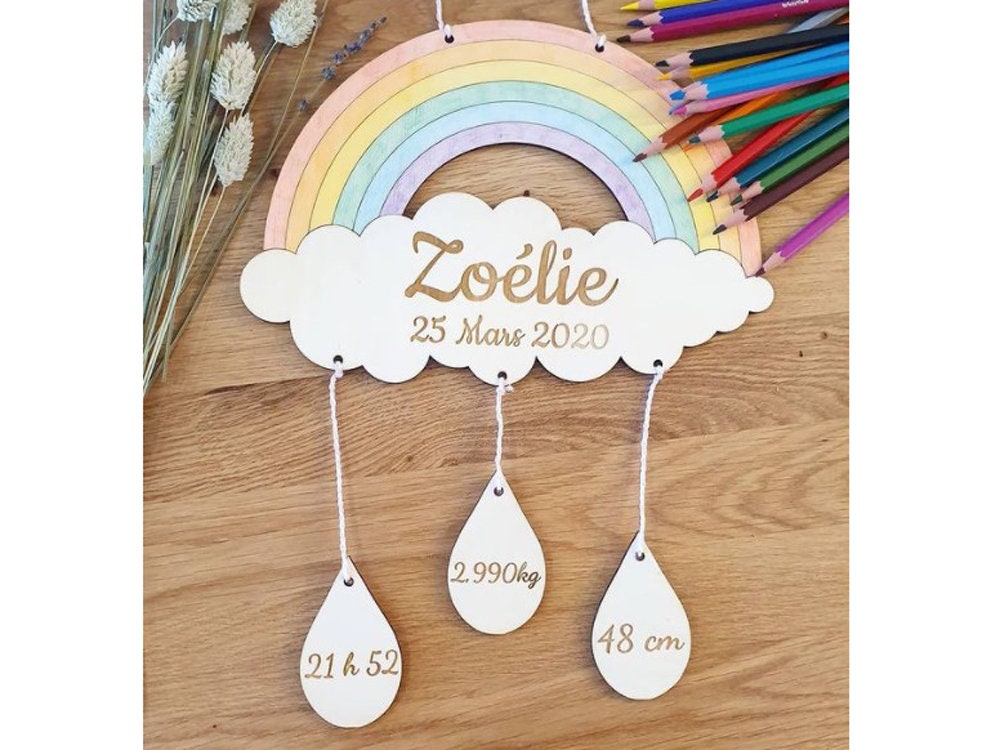 Arc en Ciel de Naissance Personnalisé