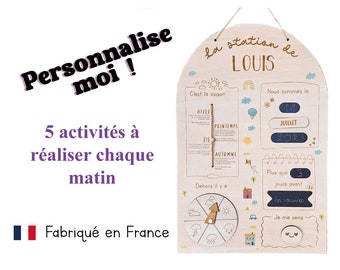 Station routine en bois enfant personnalisable