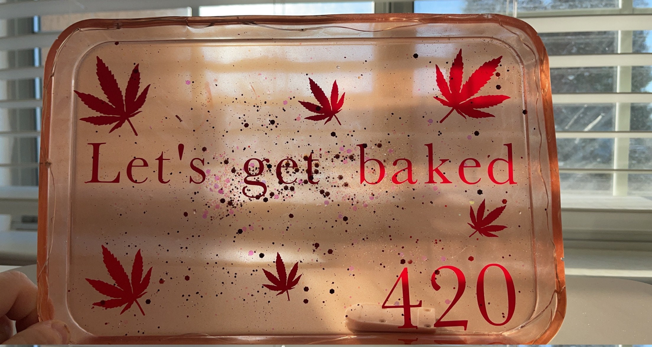 Resin rolling tray with lights Etsy