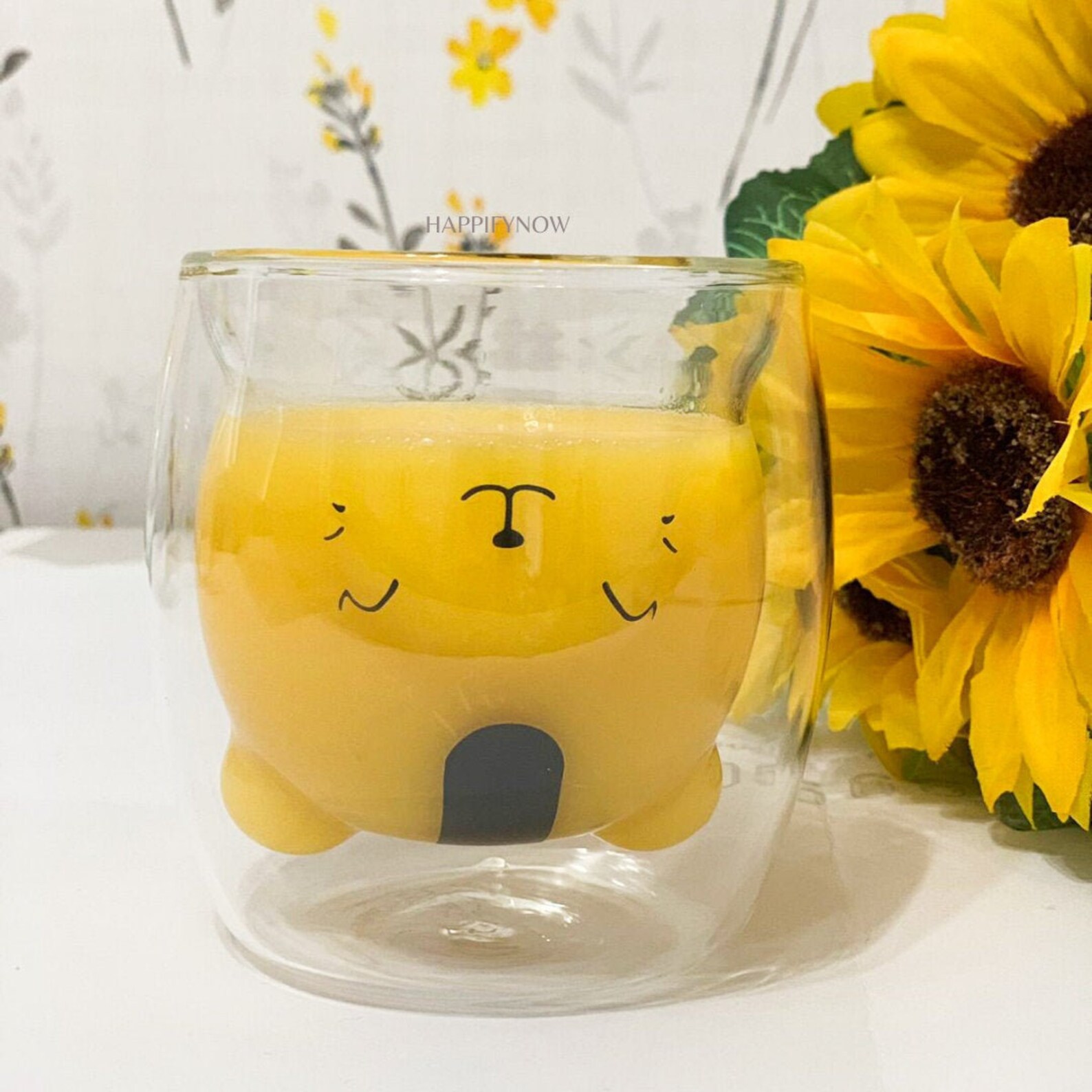 Bear Cup / Cute Bear Mug / Double Walled Glass Teddy Bear Cup Etsy