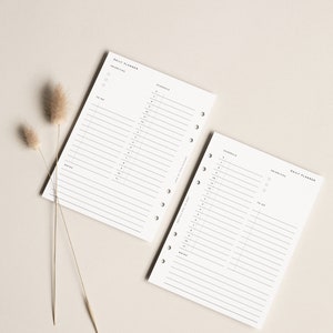 A6 Daily Planner Printable Inserts Day Designer A6 Template | Etsy